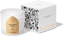 Flagolie BRZOSKWINIA i KARMEL Świeca zapachowa w białym