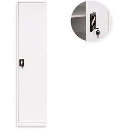 Wąska metalowa szafa na dokumenty na klucz Tokio