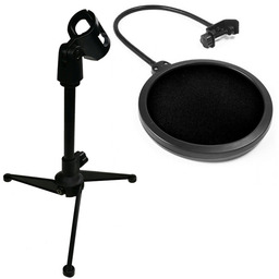 Pop Filtr Mikrofonowy PS1 + Statyw tripod KH12
