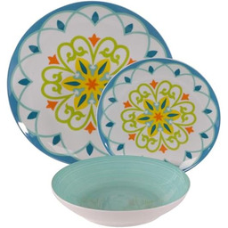 HOUSE COLLECTION Deska stołowa Cordoba 18 szt. Niebieski,