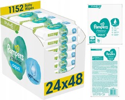 CHUSTECZKI NAWILŻANE PAMPERS HARMONIE AQUA 24x48 szt.