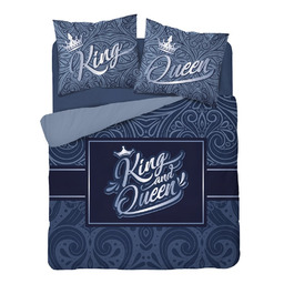 Detexpol Pościel bawełniana 160x200 King and Queen Król