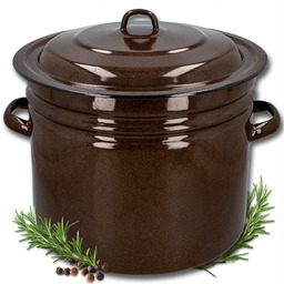 Garnek Emaliowany Do Bigosu Powidlak Wysoki Z Pokrywą