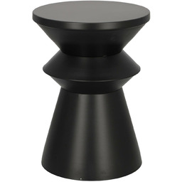 Stolik kawowy Sohan okrągły czarny metalowy nowoczesny loftowy