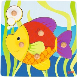 goki 57554 - puzzle wtykane koń z drewna