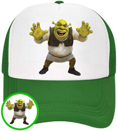 CZAPKA Z DASZKIEM SHREK DLA DZIECI SIATKA ZIELONA