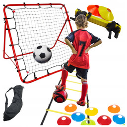 Zestaw Piłkarski Drabinka Koordynacyjna Pachołki Rebounder Trenażer
