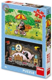 Puzzle 2X48 Elementów Z Krecikiem Dla Dzieci 4+