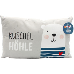 Dekohelden24 Przytulanka dziecięca poduszka z misiem/napisem - przytulanka