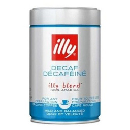 illy Espresso Macinato 100% Arabica Niebieska - bezkofeinowa