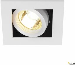 KADUX 1 lampa sufitowa wpuszczana, jednopunktowa, QPAR51, kwadratowa,