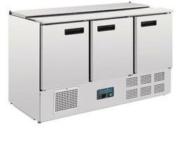 Polar Refrigeration Stół chłodniczy sałatkowy 3-drzwiowy 4x GN