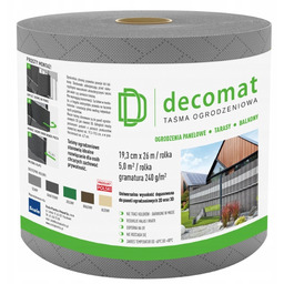 Decomat Taśma ogrodzeniowa 19.3cm x 26mb Szara