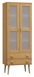 Witryna drewniana Venuci 2 szuflady 79cm sosna