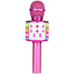 Mikrofon karaoke z głośnikiem bluetooth Manta MIC21-PKL LED