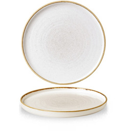 TALERZ PŁYTKI Z WYSOKIM RANTEM STONECAST BARLEY WHITE