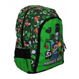 Duży Plecak Szkolny Minecraft Tornister Dwukomorowy- 43 x