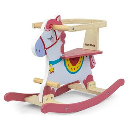 MILLY MALLY Koń na biegunach Lucky 12 Różowo-niebieski