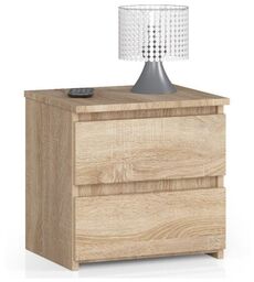 Szafka nocna, stolik, STILO, 2 szuflady, 40x35x40 cm,