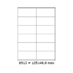 Samoprzylepne etykiety 105 x 48 mm, 12 etykiet,