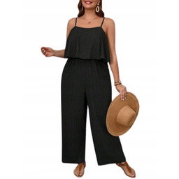 SHEIN PLUS SIZE KOMBINEZON CZARNY PRĄŻKOWANY 44 11DD