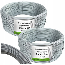 2x Drut Naciągowy Ocynkowany 3mm x 50m