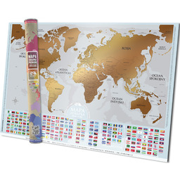 Mapa Zdrapka GOLD Flagi