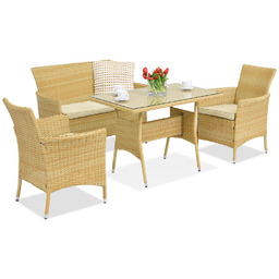 Meble ogrodowe z technorattanu Valetta Garden Point beżowe