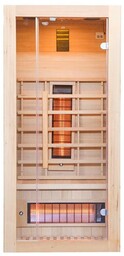 Sauna na podczerwień 2-osobowa 90x90 cm grzejniki kwarcowe
