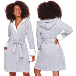 SDB.7059 Doctor Nap ciepły szlafrok z weluru