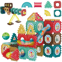 WOOPIE Klocki Konstrukcyjne 3D Zestaw Edukacyjny Tor Kulkowy