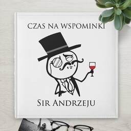 Duży album na zdjęcia z nadrukiem dla gentlemana