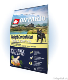 Ontario Mini Weight Control Turkey & Potatoes 2,25kg