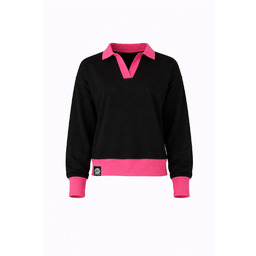 Bluza z kołnierzykiem - HOODIE 4 black/fuchsia