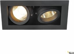 KADUX 2 lampa sufitowa wpuszczana, dwupunktowa, QPAR51, prostokątna,