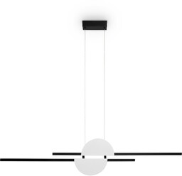 SKYLINE Lampa wisząca liniowa podwójna czarna biała H204cm