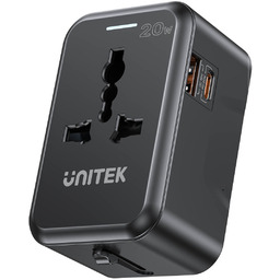 Unitek P1120ABK01 Ładowarka podróżna EU/US/UK/AUS