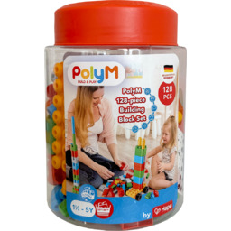 PolyM Zestaw małego konstruktora, klocki konstrukcyjne w pudełku,