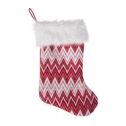 Eurofirany Ozdoba świąteczna Kristen skarpeta but biała czerwona