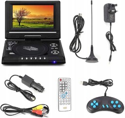 Przenośny Domowy Samochodowy Odtwarzacz DVD Obrotowy Ekran Hd