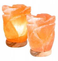Lampka nocna na biurko naturalna 3KG kwiat róża