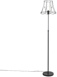 Lampa stojąca czarna z ramą Granny 35 cm