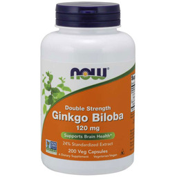 NOW Double Strength Ginkgo Biloba 120mg 200vegcaps