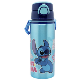 Disney Stitch Bidon aluminiowy ze słomką paskiem 730ml