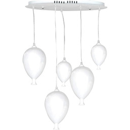ONLI Lampa wisząca z balonami z białego szkła