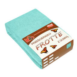 KARO Prześcieradło frotte z gumką 160x200 miętowe 054