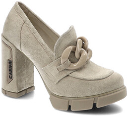 Carinii Beżowe Półbuty Damskie Eleganckie Buty