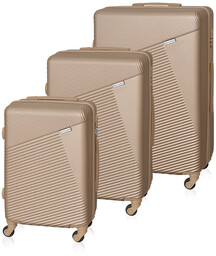 Zestaw 3 walizek JUPITER champagne