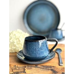 Pakamera Filiżanka Beczułka ręcznie robiona granatowa 250 ml