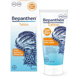 Bepanthen Tattoo - Krem przeciwsłoneczny SPF 50+ UVA/UVB,